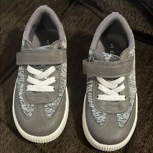 Gray Kids Shoes with Velcro Strap